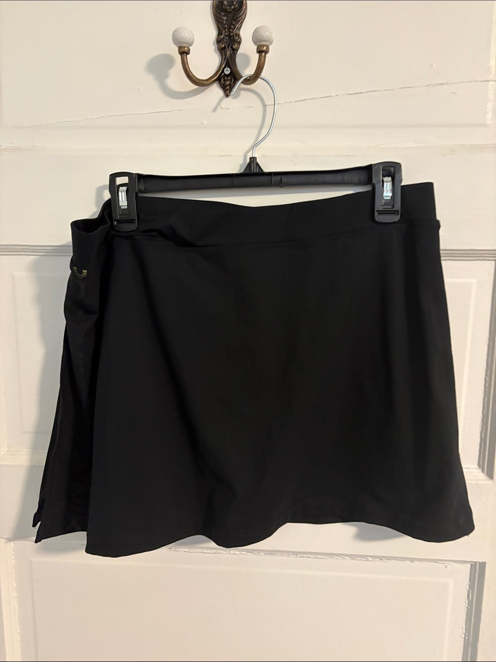 Nike Black Athletic Mini Skirt with Side Overlay - Picture 1 of 3